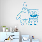 Veselá Stena Samolepka SpongeBob a Patrick Farba: žlutá, Veľkosť: 60 x 61 cm
