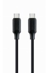 Gembird USB-C (M) - USB-C (M) 2.0 kábel / 1.5m / PD / čierny (CC-USB2-CMCM100-1.5M)