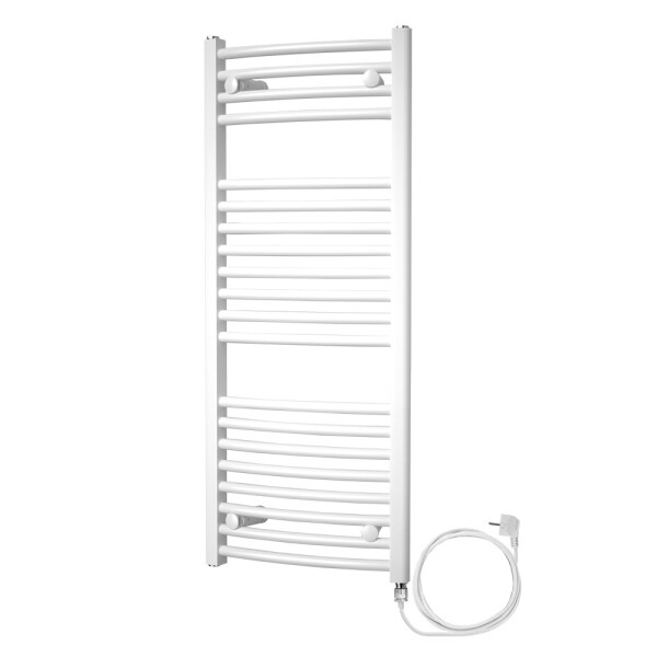 Mereo Vykurovací rebrík oblý 450x1330 mm, biely, elektrický MT32E