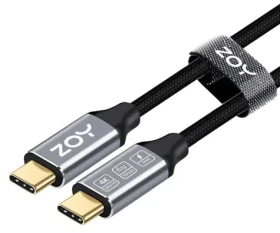 ZOY ZCCC1 čierno-strieborná / USB kábel / USB-C (M) - USB-C (M) / 1 m (ZCCC1)