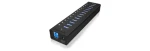 IcyBox IB-AC6113 USB Hub čierna / 13x USB 3.0 / s USB nabíjaním (IB-AC6113)