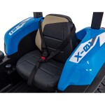 Mamido Detský elektrický traktor BLAST s prívesom 2x200W modrý