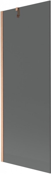 MEXEN/S - Next vaňová zástena FIX 70 x 150, grafit, meď kartáčovaná 895-070-000-00-40-65