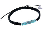 Lampglas Krásny partnerský náramok Shamballa Turquoise Love s rýdzim striebrom v perle Lampglas BSHX8