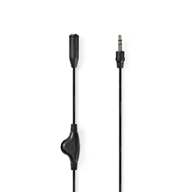 Nedis Stereo Audio kábel jack 3.5 mm (M) - jack 3.5 mm (F) 1.00 m čierna (CAGB22090BK10)