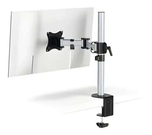 Durable SELECT strieborná / Stolový držiak monitora / VESA 75-100 mm / nosnosť 8 kg / 13-27" / naklápací, otočný (509423)