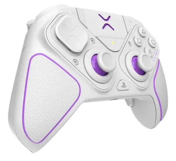 PDP Victrix Pro Hybrid biela / Herný ovládač / bezdrôtový / drôtový / USB-C / výdrž batérie 20 h / PS5, PS4, PC (052-002-WH)