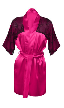 DKaren Housecoat Barbara Dark Pink tmavě růžová