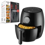 Extralink Home Air Fryer SJ-200 čierna / Teplovzdušná fritéza / 2 l / 1000 W / 80-200 ° C / dotykové ovládanie