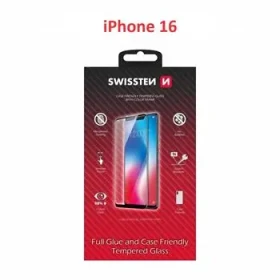 Swissten FULL FLUE COLOR FRAME CASE FRIENDLY ochranné sklo pre Apple iPhone 16 čierna (54501864)