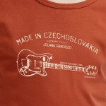 Bushman Detské tričko s hudobnou potlačou Guitarra, terracotta 128