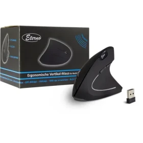 Inter-tech Eterno KM-206R čierna / Ergonomická myš / Bezdrôtová 2,4 GHz / 1600 DPI / 6 tlačidiel (88884101)