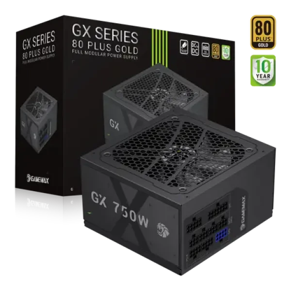 Gamemax GX 750GF / Zdroj ATX / 750W / 80 PLUS Gold / plne modulárne (GX 750GF)