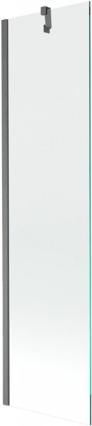 MEXEN/S - Next vaňová zástena FIX 50 x 150, transparent, grafit kartáčovaná 895-050-000-00-00-66