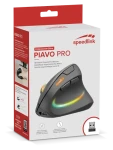 Speed Link PIAVO PRO / Vertikálna myš / Bezdrôtová / Dobíjacia / RGB podsvietenie (SL-630026-BK)