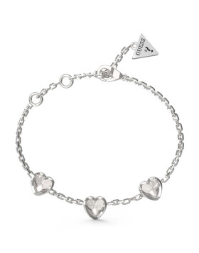 Guess Romantický oceľový náramok so srdiečkami Mon Amour JUBB04611JWRH 21 cm