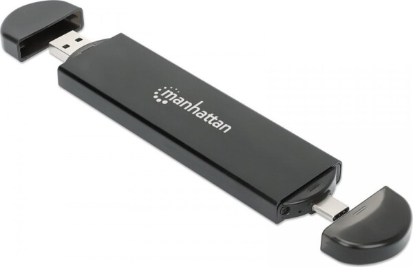 Manhattan Obudowa vonkajšia USB-C/A 3.2 Gen2 disku M.2 NVMe SATA SSD