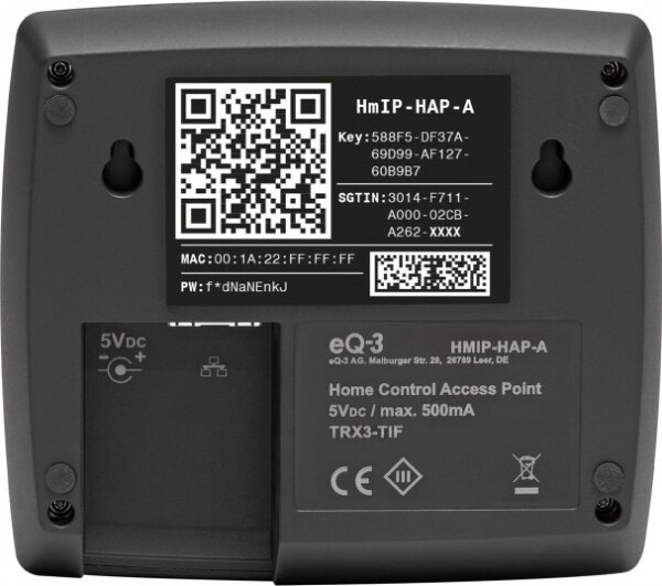 HomeMatic IP Homematic IP Smart Home Access Point (HmIP-HAP-A), Central Unit (anthracite)