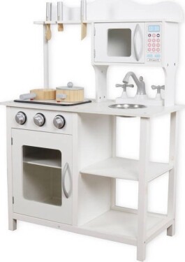 BB-Shop Biela drevená kuchynka pre deti indukcia