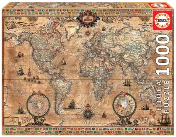 Educa Puzzle Antická mapa sveta