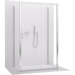 CERANO - Trostenný sprchovací kút Varone LINE UL/P - 6 mm - chróm, transparentné sklo - 150x70x195 - posuvný CER-DY505-90146