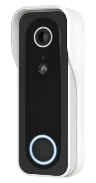 Trust Doorcam-3000 biela / Chytrý zvonček s kamerou / Wi-Fi / batéria / IP65 / bezdrôtový zvonček (71388)
