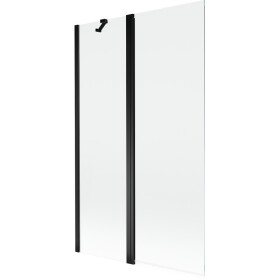 MEXEN - MIST vaňová zástena 110x150 cm 6mm f+s, čierna, číra 8A9-110-011-70-00
