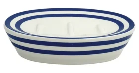 MSV SEAUVILLE mydlenka biela, modré pruhy / keramika