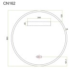 Mereo Zrkadlo okrúhle pr. 60 cm, LED osvetlenie a odhmlievanie CN162