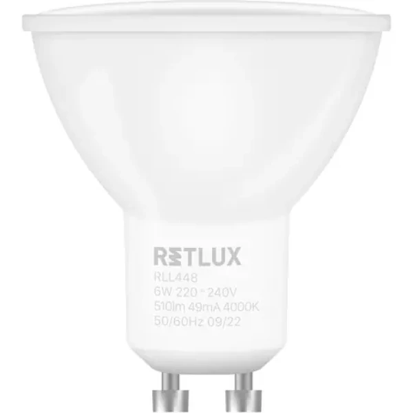 Retlux RLL 448 GU10 3DIMM / 6W / 510 lm / 4000K - studená biela / stmievateľná (8590669335091)
