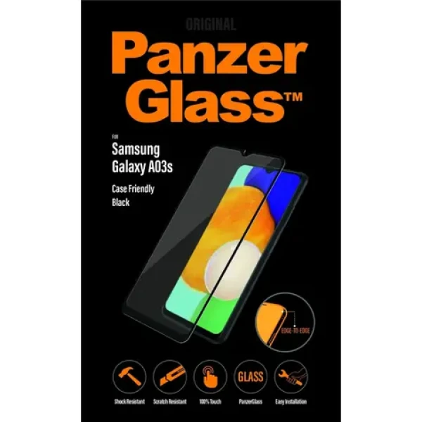 PanzerGlass Tvrdené sklo Case Friendly pre Samsung Galaxy A03/A03s čierna (7280)