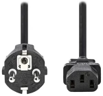 Nedis napájací kábel 230V čierna / Napájací kábel / prípojný 10A / IEC-320-C13 / priama zástrčka Schuko / 2m (CEGL10030BK20)