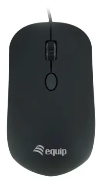 Equip Komfortná myš čierna / Drôtová myš / USB-A / Nastaviteľné DPI 800-1600 / 1,35 m kábel / 3 tlačidlá (245114)