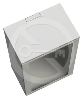 Solarix SENSA-12U-64-11-G / Rozvádzač nástenný / 12U / 400mm / dvere plech / RAL 7035 (83000084L)