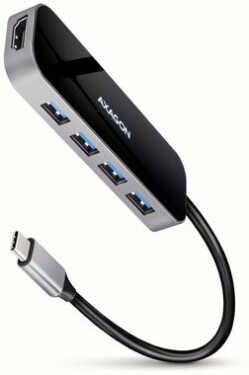 Axagon HMC-6H4A 6-in-1 Hub / USB 3.2 Gen 1 hub. / HDMI / USB-C 20 cm / kovový plášť (HMC-6H4A)