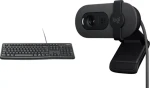 Logitech K120 920-002509 + Brio 100 / Set klávesnice a webkamery / USB / čierna
