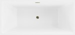 MEXEN/S - Nita vaňa voľne stojaca 170 x 80, biela, sifón a prepad zlatá 52091708000-50