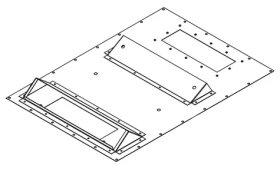 Triton Redukcia pre klimatizáciu X1/X2 600x800 sivá / Redukcia / pre rozvádzače radu II / RAL 7035 (RAC-RV-X68-Z6)