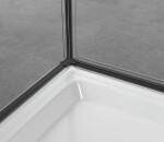 CERANO - Sprchovací kút Antelo L/P - 6 mm - čierna matná, transparentné sklo - 80x40x190 - otočný CER-477269