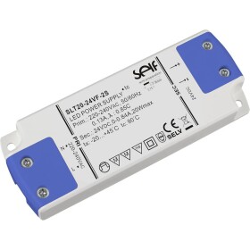Self Electronics SLT20-24VF-2S napájací zdroj pre LED konštantné napätie 20 W 0.84 A 24 V bez možnosti stmievania; SLT20-24VF-2S
