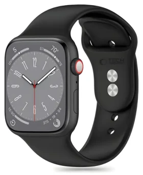 Tech-Protect Silicone Strap pre Apple Watch 38/40/41 mm čierna / Remienok / Silikónový / Pre Apple Watch 4/5/6/7/8/9/SE