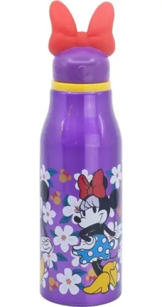 STOR Fľaša na pitie hliníková Minnie 690 ml / Fľaša na pitie / Hliník / Skrutkovacie viečko / Bez BPA (81252)