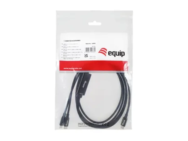 Equip čierna / Y kábel USB-C / PD 140W / 1,5 m / USB 2.0 (128895)