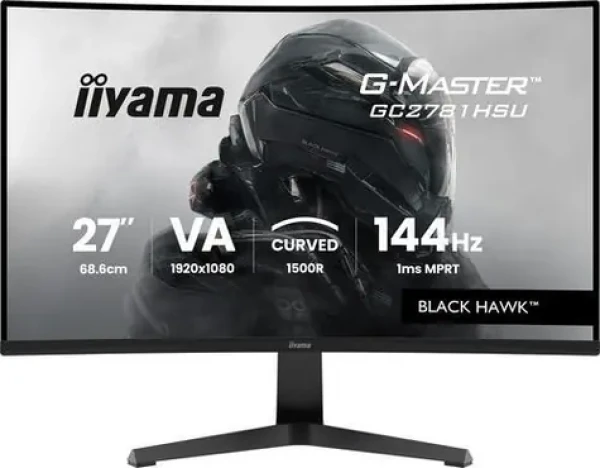 27" iiyama G-Master GC2781HSU-B1 čierna / LED / VA / zakrivený / 1920 x 1080 / 144 Hz / 1 ms / FreeSync Premium (GC2781HSU-B1)