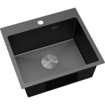 MEXEN - Solix oceľový drez 1-bowl 500 x 450 mm, čierna 6402501000-70