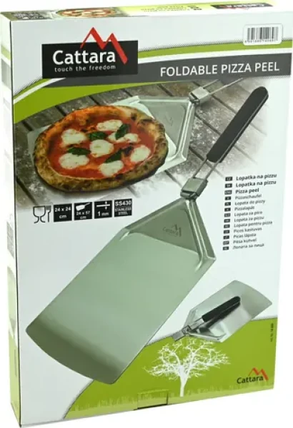 Cattara Skladacia lopata na pizzu 24 x 36 cm / Lopata na pizzu / Nerezová oceľ / Dĺžka 57 cm