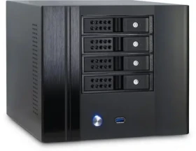 Inter-tech SC-4004 čierna / Mini ITX / 4X hot-swap pozícia / 1x USB 3.0 / bez zdroja (88887186)