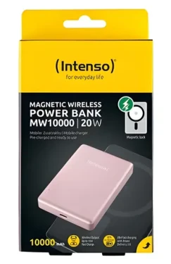 INTENSO MW10000 ružová / Magnetická bezdrôtová powerbanka / 10000 mAh / MagSafe / USB-C 20W (7344033)