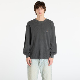 Tričko Carhartt WIP L/S Vista Waffle T-Shirt UNISEX Black Garment Dyed L