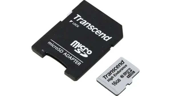 Transcend Micro SDHC 16GB (+ SD adaptér) / Class 10 / High Endurance / MLC priemyselná pamäťová karta / s adaptérom) (TS16GUSDHC10V)